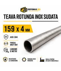 Teava rotunda inox sudata AISI 304, 159 x 4 mm, 6 metri